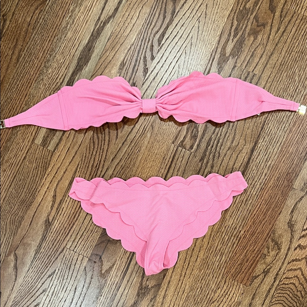 Marysia Swim Pink Scalloped Bikini